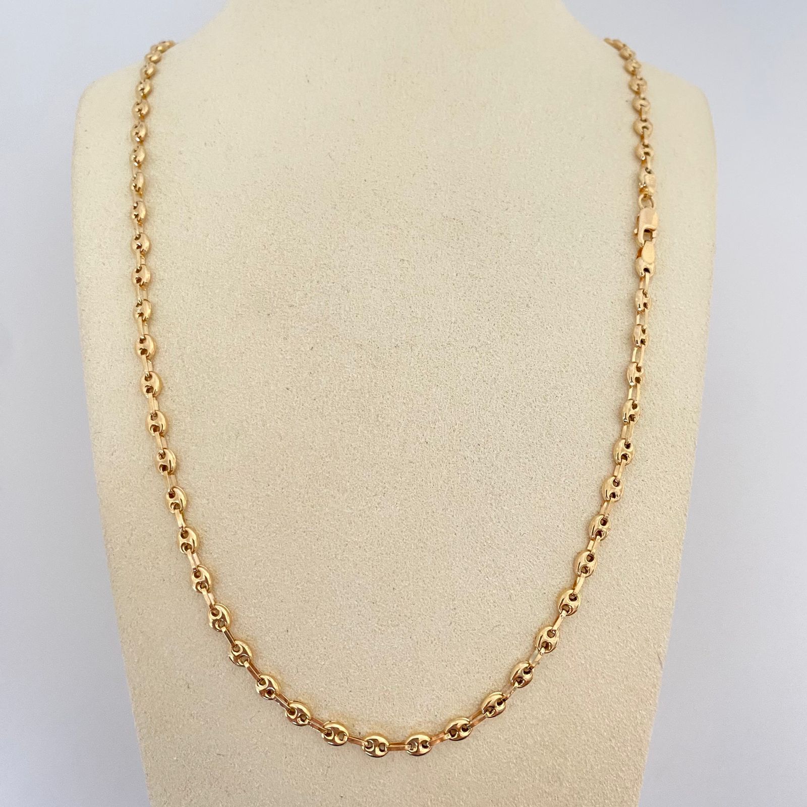 Cadena baby gc Oro amarillo 18k 6,10 Gr / 3,2 mm / 62 Cm Broche 0,30